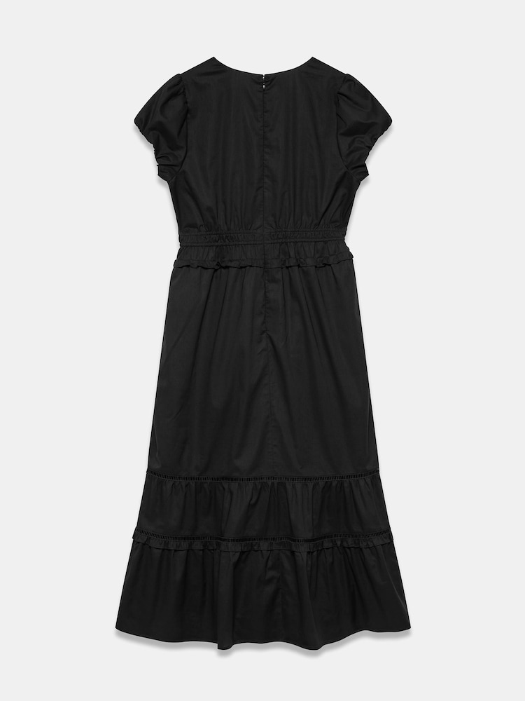 Mint Velvet Black Cotton Midi Dress - Image 8 of 8 Mint Velvet Black Cotton Midi Dress - Image 8 of 8