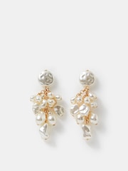 Accessorize Pearl Cluster Drop Cercei - Imaginea 2 din 2