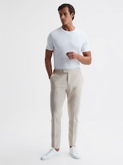 Светло-бежевый - Свободные брюки с поясом на завязке Reiss Found - Изображение 3 из 5