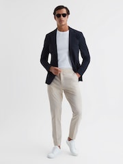 Светло-бежевый - Свободные брюки с поясом на завязке Reiss Found - Изображение 4 из 5