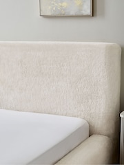 Oslo Faux Fur Oyster Houghton Upholstered Bed Frame - Image 4 of 6