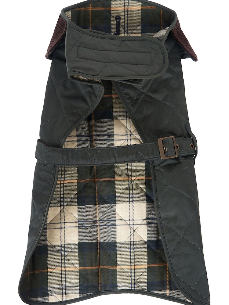 Barbour® Olive Green Diamond Quilted Dog Coat - Image 2 of 5