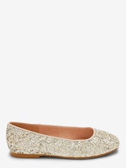 Gold Glitter Ballet Shoes - Image 1 of 5