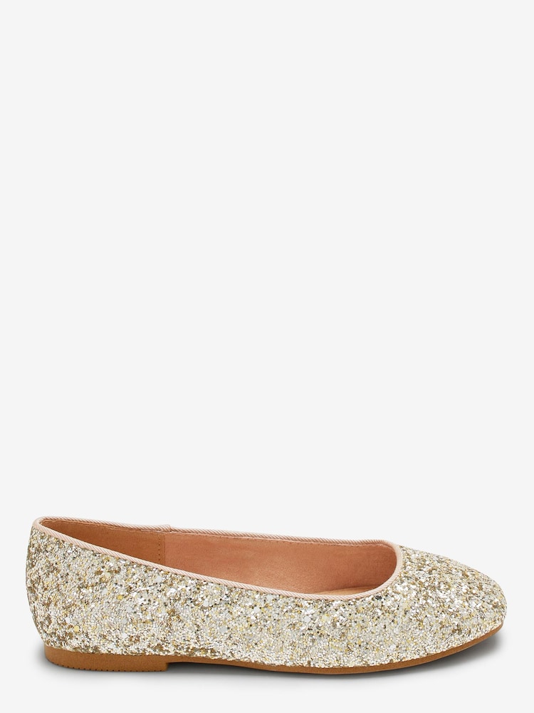 Gold mit Glitzer - Ballerinas - Bild 1 von 5 Gold mit Glitzer - Ballerinas - Bild 1 von 5