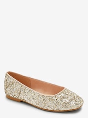 Gold Glitter Ballet Shoes - Image 2 of 5