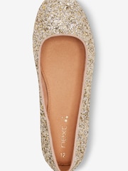Gold Glitter Ballet Shoes - Image 3 of 5