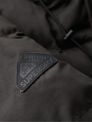 Superdry Black Hooded Parka Coat Jacket - Image 6 of 6