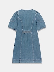 Mint Velvet Blue Embroidered Denim Mini Dress - Image 8 of 8