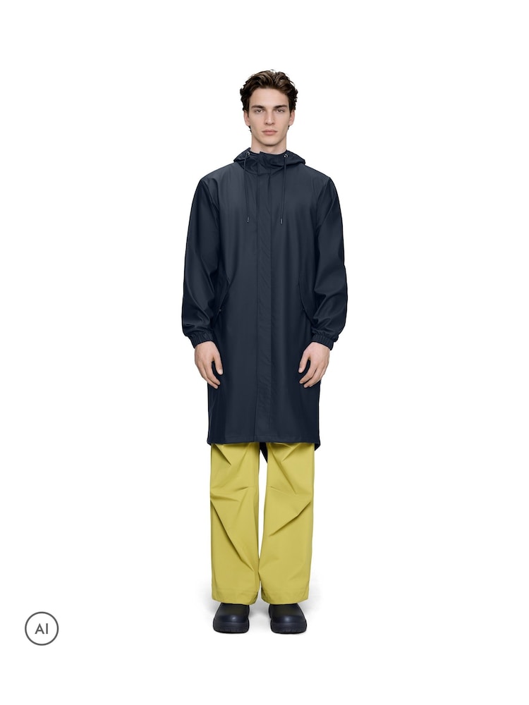 Rains Blue Fishtail Parka W3 - Image 1 of 3