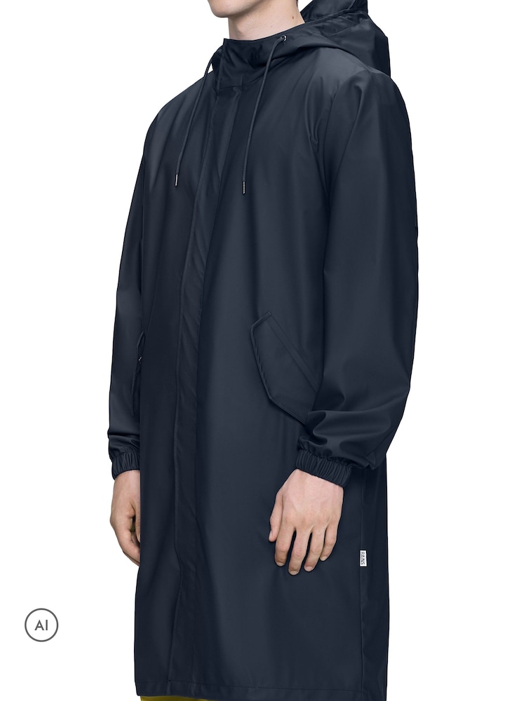 Rains Blue Fishtail Parka W3 - Image 3 of 3