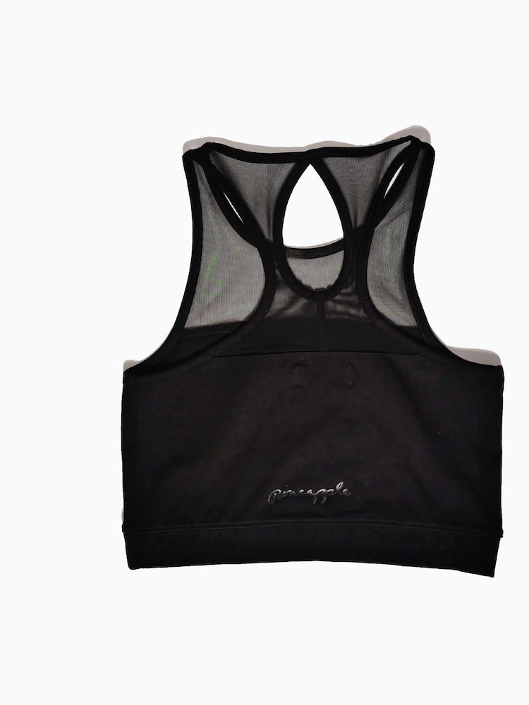 Pineapple Black Mesh Panel Crop Top - Image 7 of 7