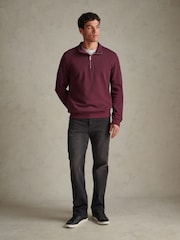 Красный - Трикотажный топ в рубчик с длиной 1/4 и воротником-хомутом U.S. Polo Assn - Изображение 3 8