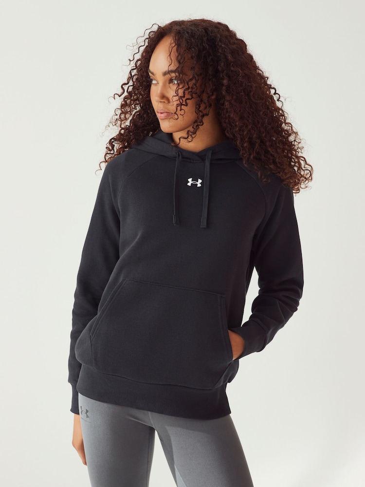 Under Armour Black Rival Fleece Hoodie - Image 1 of 6