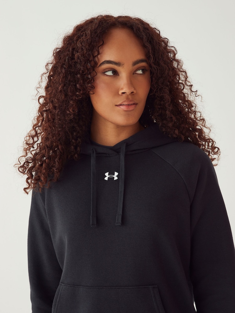 Under Armour Black Rival Fleece Hoodie - Image 4 of 6