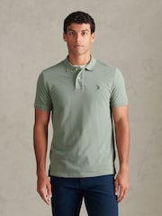 Olivgrün - U.S. Polo Assn. Double Horsemen Polo-Shirt - Bild 1 von 8