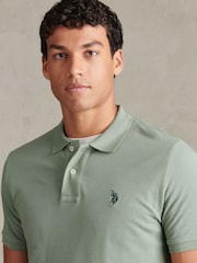 Olivgrün - U.S. Polo Assn. Double Horsemen Polo-Shirt - Bild 5 von 8