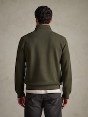 Жасыл - U.S. Polo Assn French Rib 1/4 Funnel Sweat Top - 8суретінің 4 суреті