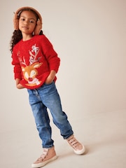 Red Reindeer Christmas Jumper (3-16yrs) - Image 2 of 7