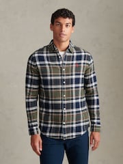 U.S. Polo Assn Green Soft Tartan Check Shirt - Image 5 of 8