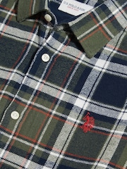 U.S. Polo Assn Green Soft Tartan Check Shirt - Image 7 of 8