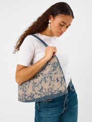 Accessorize Blue Embroidered Denim Shoulder Bag - Image 3 of 3