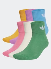adidas White Mid Ankle Socks 3 Pack - Image 1 of 9