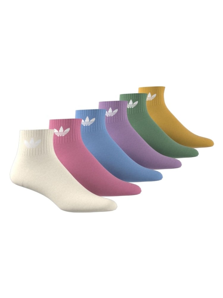 adidas White Mid Ankle Socks 3 Pack - Image 2 of 9