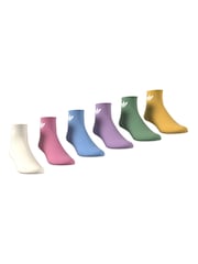 adidas White Mid Ankle Socks 3 Pack - Image 4 of 9