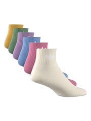 adidas White Mid Ankle Socks 3 Pack - Image 5 of 9