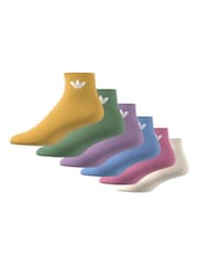 adidas White Mid Ankle Socks 3 Pack - Image 7 of 9