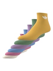 adidas White Mid Ankle Socks 3 Pack - Image 8 of 9