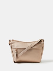 Accessorize Gold Zip Front Crossbody Bag - Image 1 of 3