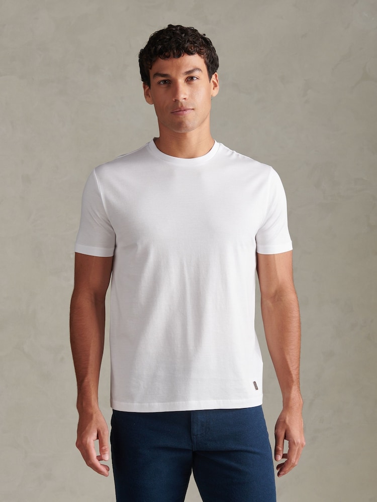 Blanco - U.S. Polo Assn. Camiseta de algodón Supima prémium - Imagen 1 de 6