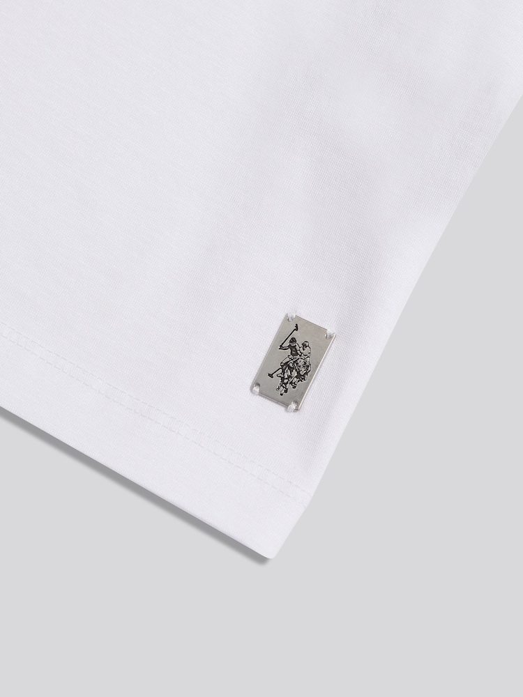 Blanco - U.S. Polo Assn. Camiseta de algodón Supima prémium - Imagen 6 de 6