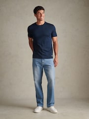 Azul - U.S. Polo Assn. Camiseta de algodón Supima prémium - Imagen 3 de 6