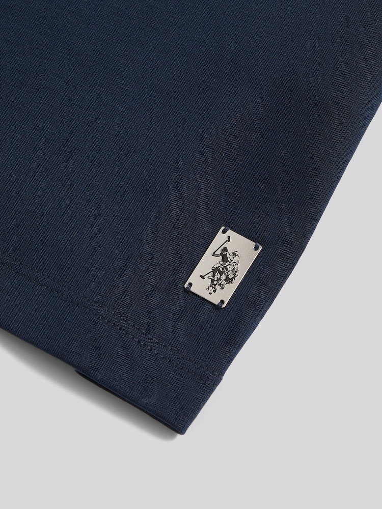 Azul - U.S. Polo Assn. Camiseta de algodón Supima prémium - Imagen 6 de 6