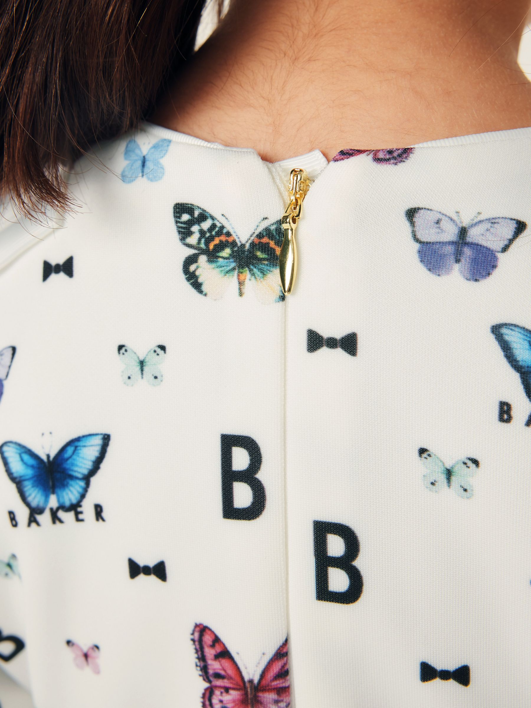 Buy Baker by Ted Baker White Butterfly Bubble Hem Scuba