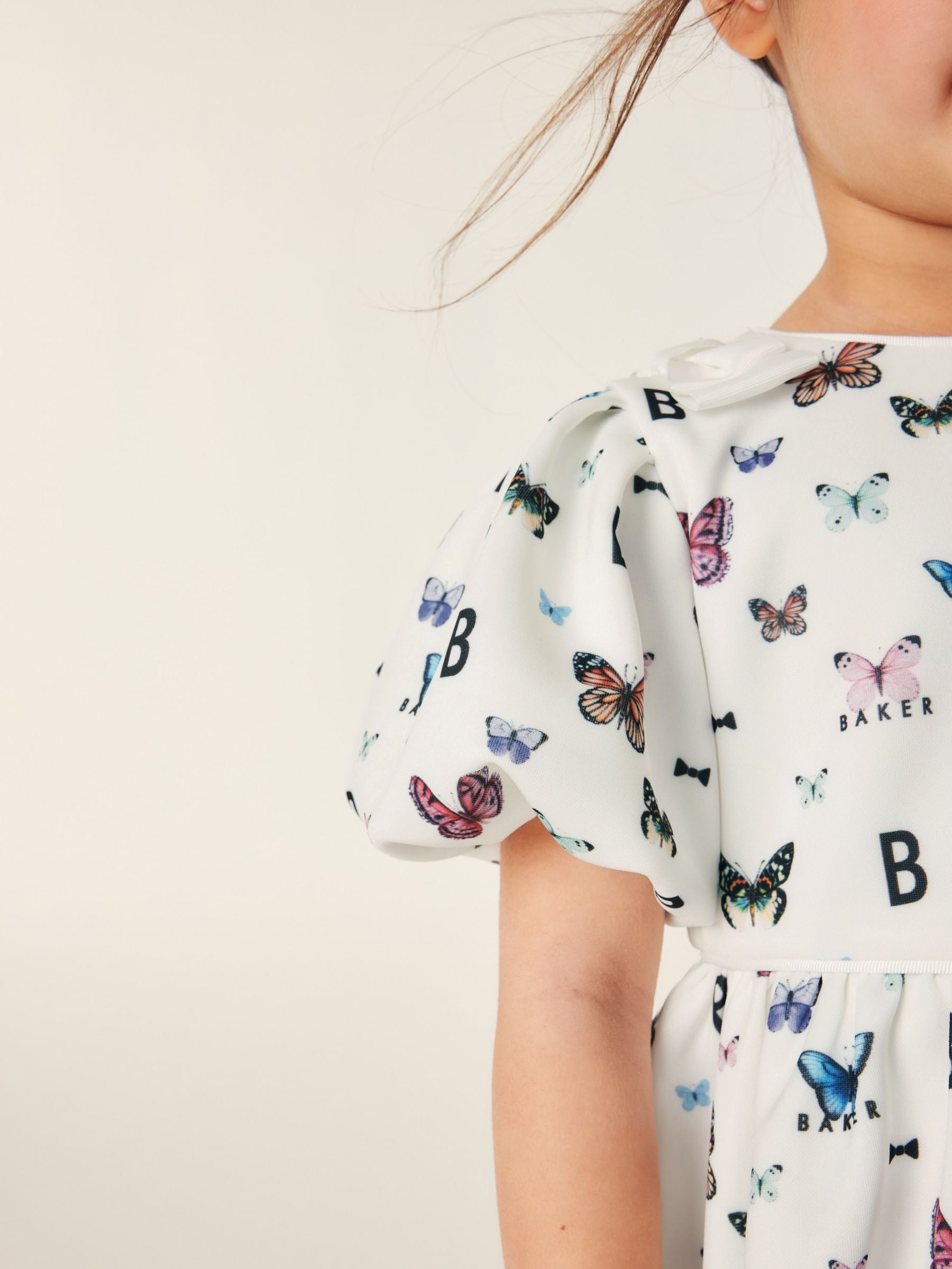 Buy Baker by Ted Baker White Butterfly Bubble Hem Scuba