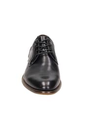 Novo Black Naples Stitch Detail Derby Lace Up Shoes - Image 3 of 4