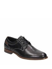 Novo Black Naples Stitch Detail Derby Lace Up Shoes - Image 4 of 4