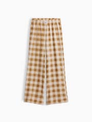 Gap Tan Brown Gingham Cosy Pyjama Bottoms (6-13yrs) - Image 3 of 4