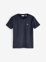 Футболка из 100% хлопка с логотипом Gant - Изображение 2 из 5
