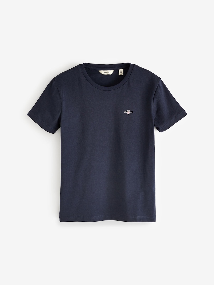 Футболка из 100% хлопка с логотипом Gant - Изображение 2 из 5