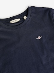 Футболка из 100% хлопка с логотипом Gant - Изображение 4 из 5