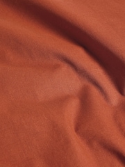 Rust Dark Cotton Rich Duvet Cover and Pillowcase Set - Image 3 of 4