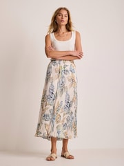 Mint Velvet White Crinkle Maxi Skirt - Image 1 of 7