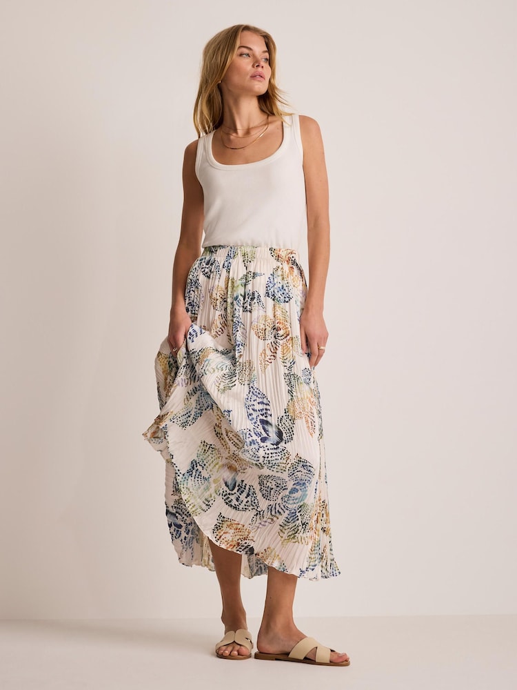 Mint Velvet White Crinkle Maxi Skirt - Image 2 of 7 Mint Velvet White Crinkle Maxi Skirt - Image 2 of 7
