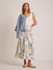Mint Velvet White Crinkle Maxi Skirt - Image 3 of 7