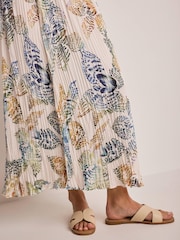 Mint Velvet White Crinkle Maxi Skirt - Image 4 of 7