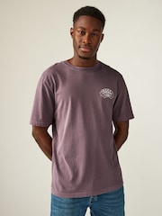 Purple Regular Fit Band Graphic 100% Cotton T-Shirt - Image 2 of 9